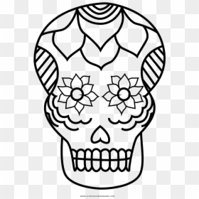 Sugar Skull Coco Coloring Pages, HD Png Download - skull art png