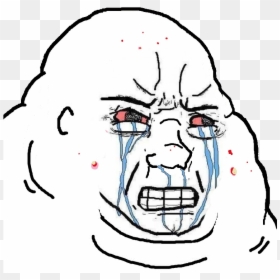 Fat Crying Wojak, HD Png Download - crying troll face png