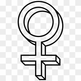 Venus Female Symbol Wireframe 3d - Transparent Background Venus Symbol Png, Png Download - lesbian symbol png