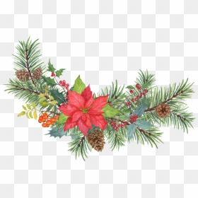 Christmas Arrangements Png, Transparent Png - pine needles png