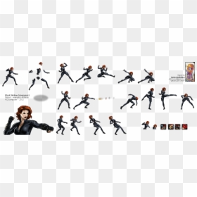 Click For Full Sized Image Black Widow - Avengers Alliance Sprites, HD Png Download - black widow comic png