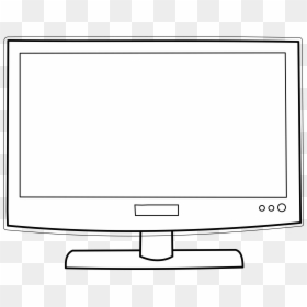 Computer Screen Clipart Black And White, HD Png Download - tv screen png