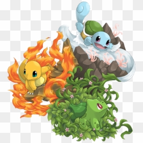 Pokemon Salameche Carapuce Bulbizarre, HD Png Download - charmander png