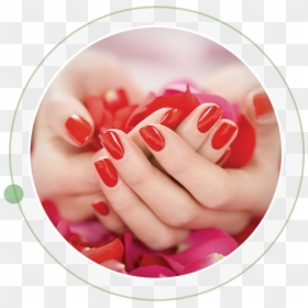 Girl With Flower In Hand, HD Png Download - nail png
