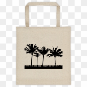 Tote Bag, HD Png Download - palm tree silhouette png