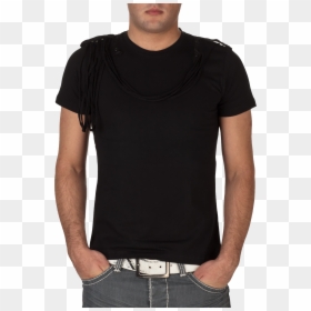 Black T Shirt Man Png, Transparent Png - black shirt png
