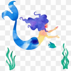 Free Mermaid Cartoon, HD Png Download - little mermaid png