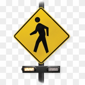 Us Pedestrian Crossing Sign, HD Png Download - street sign png