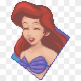 Pixel Art Little Mermaid, HD Png Download - little mermaid png
