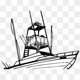Sport Fishing Boat Silhouette, HD Png Download - yacht png