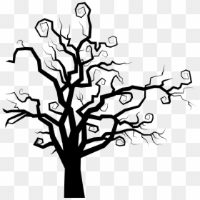 Spooky Tree Silhouette Png, Transparent Png - tree clipart png