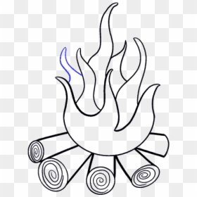 Drawings Of A Fire, HD Png Download - realistic fire png