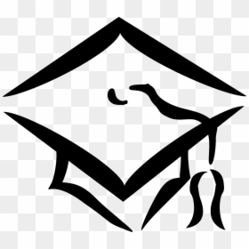 College Clipart Black And White, HD Png Download - graduation hat png