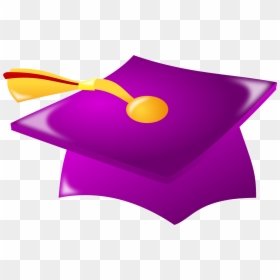 Purple And Yellow Graduation Cap, HD Png Download - graduation hat png