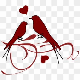 Love Birds Black And White, HD Png Download - doves png