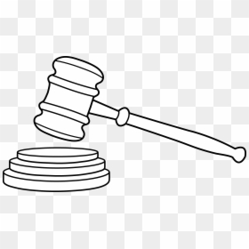 Gavel Clipart Black And White, HD Png Download - gavel png