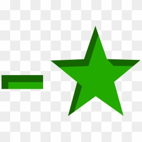 Qs Green Star Small Minus - Transparent Green Star Png, Png Download - round star png