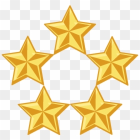 5 Stars Png Cartoon - Five Star General Symbol, Transparent Png - round star png