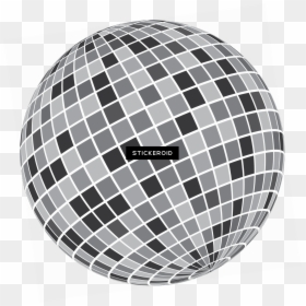 Grey Black White Disco Ball , Png Download - Bola De Disco Png, Transparent Png - discoball png