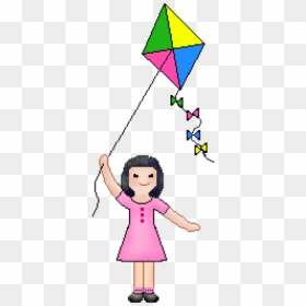 Kite Clipart Illustration - Flying A Kite Clip Art, HD Png Download - kite clipart png
