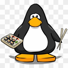 Sushi Cartoon Png - Penguin With A Santa Hat, Transparent Png - sushi clipart png
