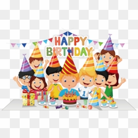 Transparent Happy Family Clipart - Happy Birthday Party Clipart, HD Png Download - party clipart png