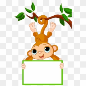 Cute Funny Cartoon Baby - Monkey Cartoon Images Free, HD Png Download - monkey clipart png
