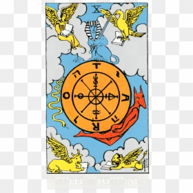 The Wheel Of Fortune Rws - Tarot Soul Card Wheel Of Fortune, HD Png Download - wheel of fortune logo png