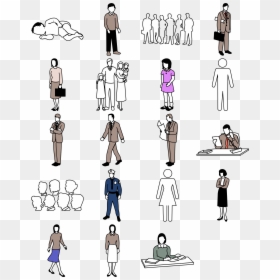 Different People Icons Clip Arts - Menschen Clipart Schwarz Weiß, HD Png Download - humans png