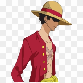 Vectored Image I Made Of Straw Hat Luffy - Luffy Straw Hat Drawing, HD Png Download - trafalgar law png