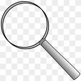 Lens Clipart Science Tool - Black And White Magnifying Glass Clipart, HD Png Download - white magnifying glass png
