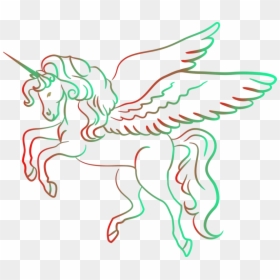 Unicorn Clip Art Coloring - Unicorn Drawings With Colour, HD Png Download - unicorn vector png