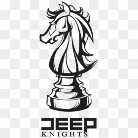 Transparent Knight Logo Png - Horse Chess Piece Drawing, Png Download - chess knight png