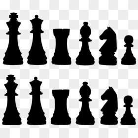 Silhouette, Chess, Game, Knight, Rook, Pawn, Queen - American Staunton Chess Pieces, HD Png Download - chess knight png