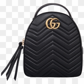 Gucci Gg Marmont Quilted Leather Backpack-black - Hobo Bag, HD Png Download - gucci bag png