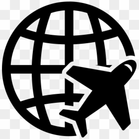 Earth Airplane Icon Png, Transparent Png - earth symbol png