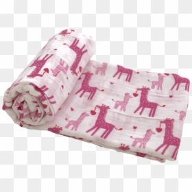 Transparent Pink Giraffe Clipart - Bed Sheet, HD Png Download - blankets png