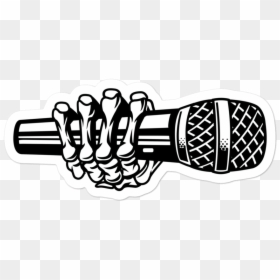 Mic Sticker, HD Png Download - skeleton hands png