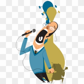 Transparent Karaoke Singer Png - Man Singing Illustration, Png Download - karaoke singer png