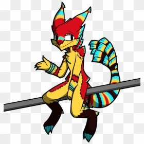 Pinata Sergal Sitting On A Beam - Cartoon, HD Png Download - pinata clipart png