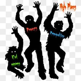 And When They Began To Sing And To Praise, The Lord - Zombie Apocalypse Clip Art, HD Png Download - praise silhouette png