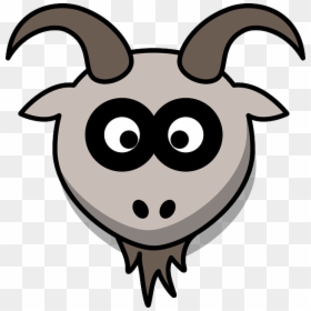 Goat, Head, Cartoon, Gray, Animal, Mountains - Goat Head Clipart, HD Png Download - cartoon mountains png