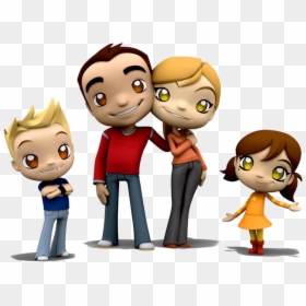Transparent Family Cartoon Png - 3d Cartoon Animations, Png Download - family cartoon png