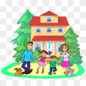 Free Family Home Cliparts, Download Free Clip Art, - Look At The Picture And Write Few Sentences, HD Png Download - family cartoon png