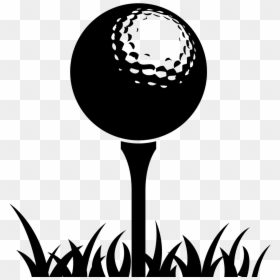 Golf Balls Golf Course Golf Tees - Golf Ball On Tee Clipart, HD Png Download - golf course png