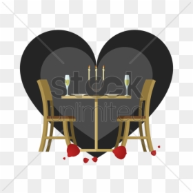 Romantic Clipart Candlelight Dinner - Illustration, HD Png Download - candle light png