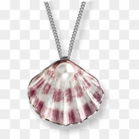 Shell Necklace Transparent Background, Hd Png Download - Pendant Enamel With Pearl, Png Download - locket png