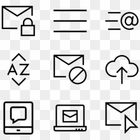 Sms Icon Vector, HD Png Download - mail symbol png