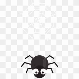 Spider Web Black House Spider - Spider Web, HD Png Download - spider silhouette png