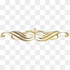 Image - Decorative Golden Line Png, Transparent Png - floral divider png